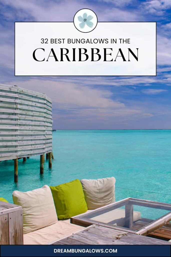 Caribbean overwater bungalows pin