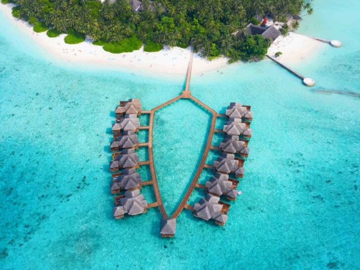 Maldives overwater bungalows