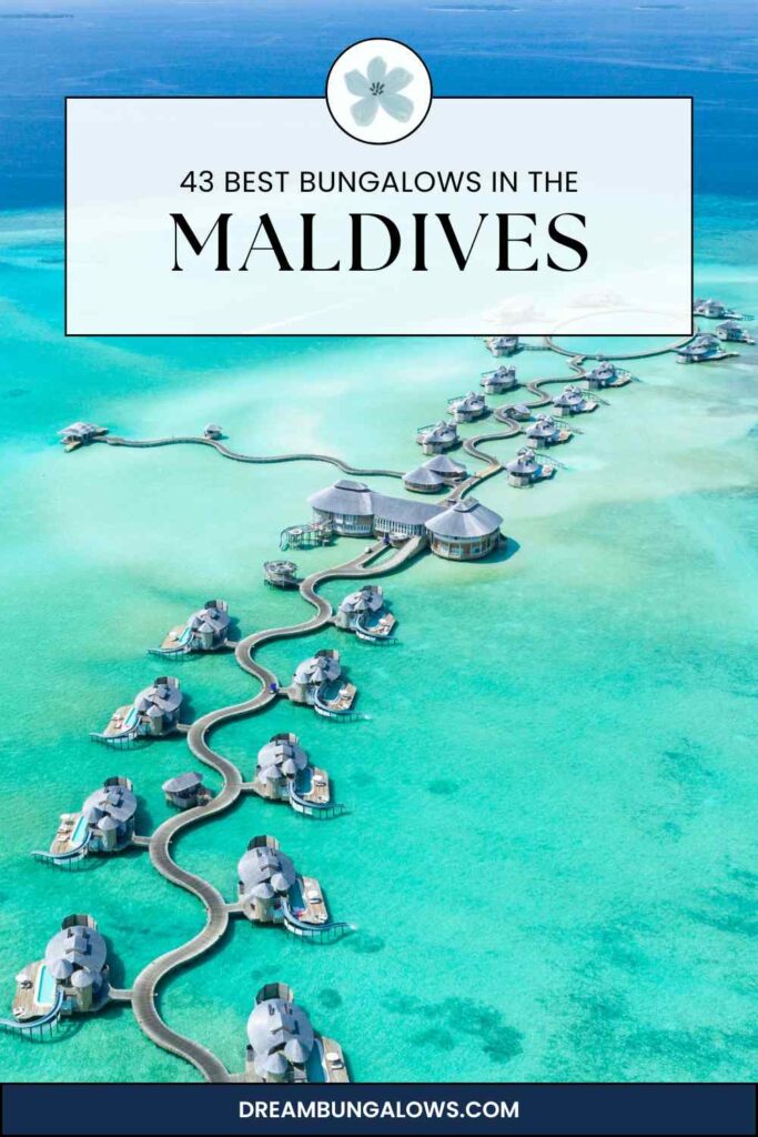 Maldives overwater bungalows pin