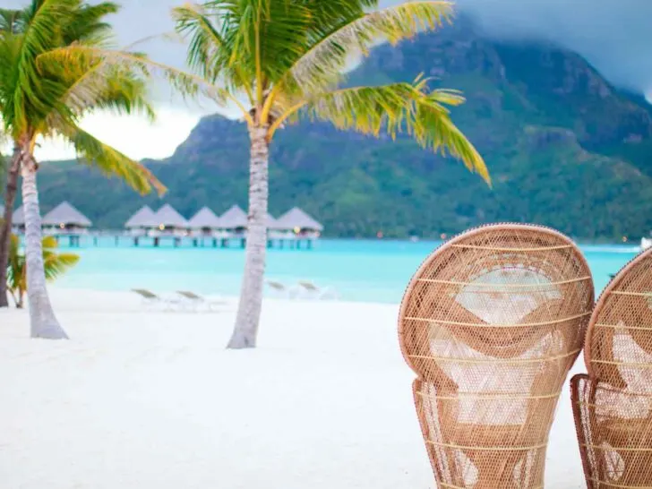 overwater bungalows in Tahiti