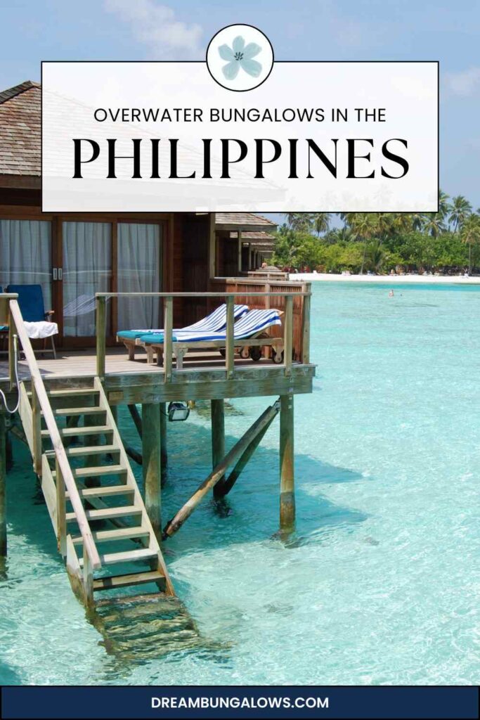 philippines overwater bungalows pin