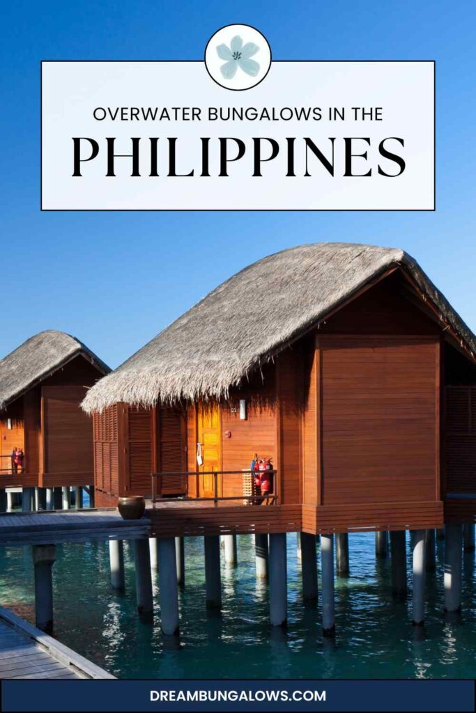 philippines overwater bungalows pin