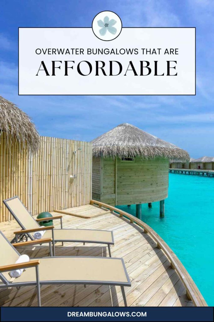 Affordable overwater bungalows pin