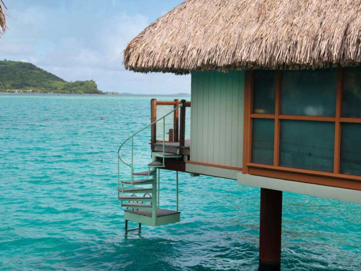 overwater bungalows in the Bahamas