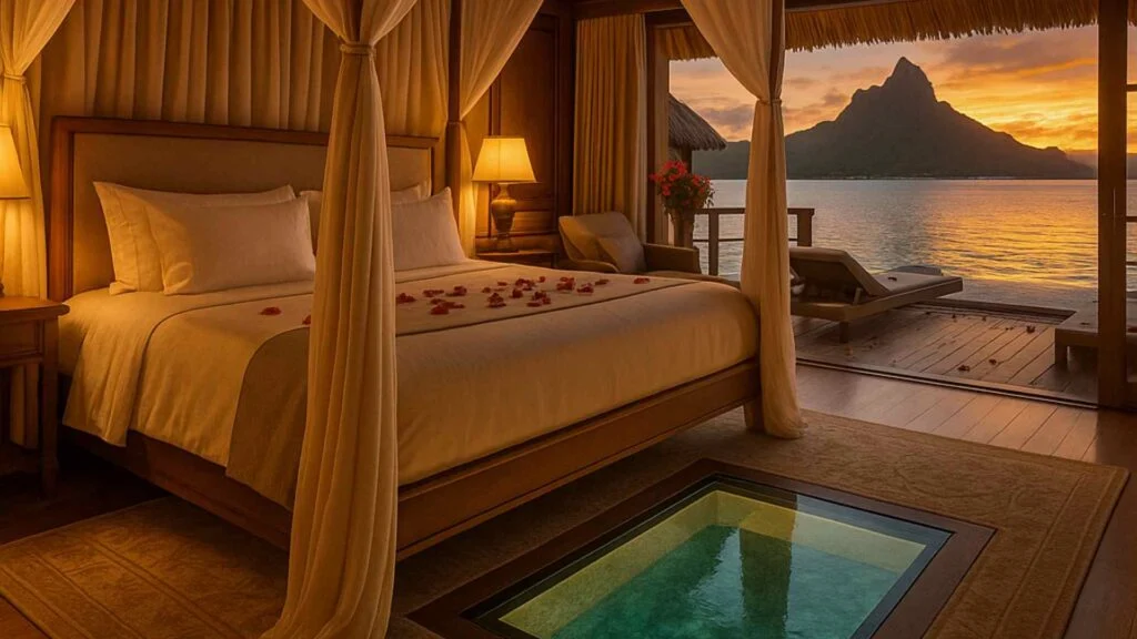 glass floor bora bora huts
