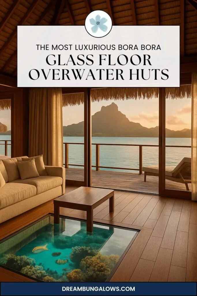 glass floor bungalow bora bora pin