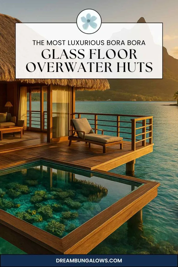 glass floor bungalow bora bora pin