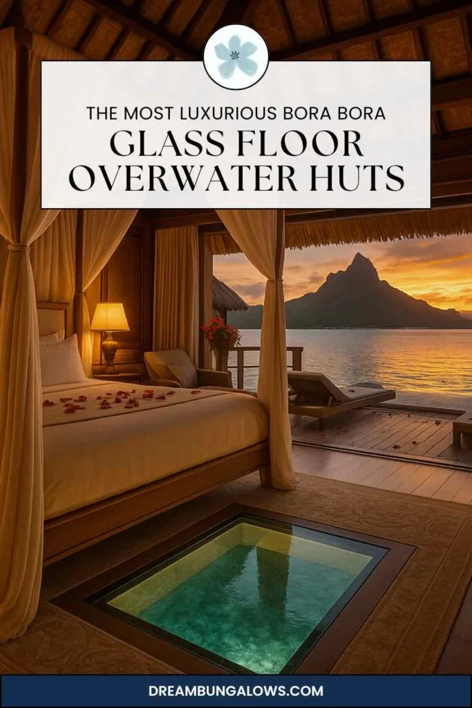 glass floor bungalow bora bora pin