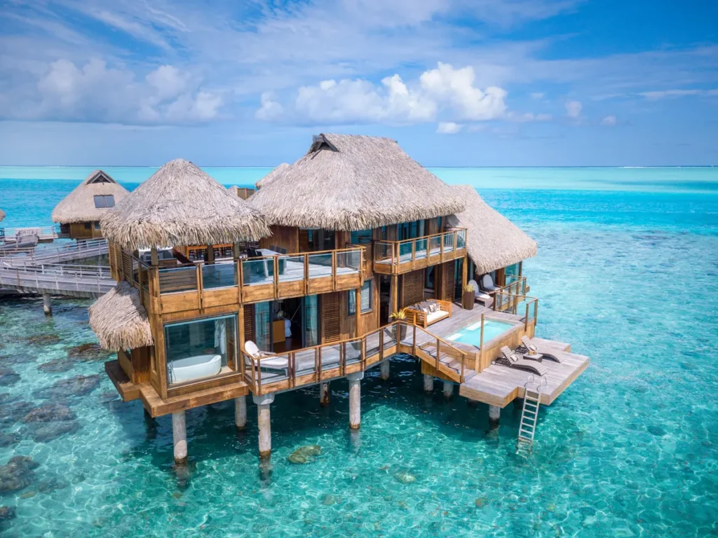 Conrad Bora Bora Nui two-story overwater villa with private pool