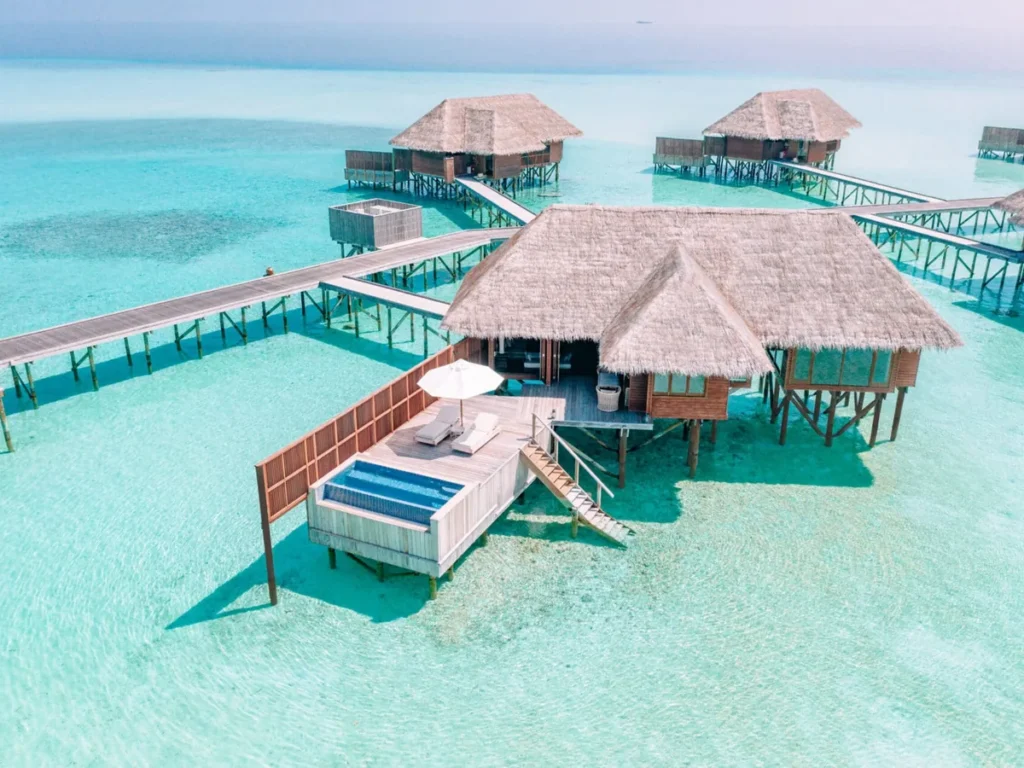 Exterior view of Conrad Maldives Water Villas