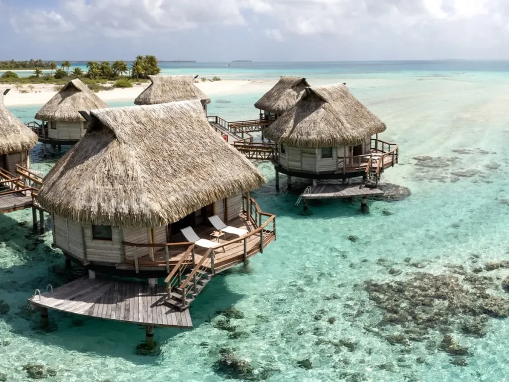 Exterior view of Le Tikehau Overwater Bungalows