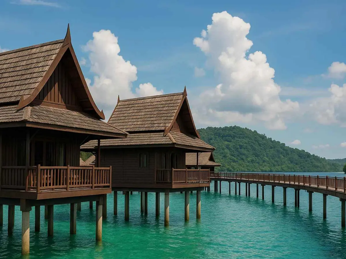 A water chalet above the sea in Malaysia