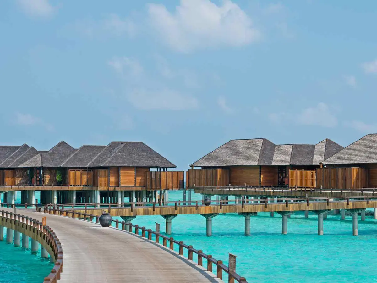 A private overwater bungalow deck in Mexico