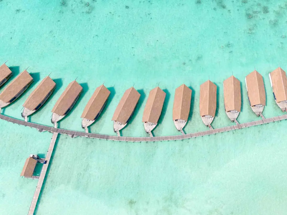 A water cottage surrounded by a Philippine seascape