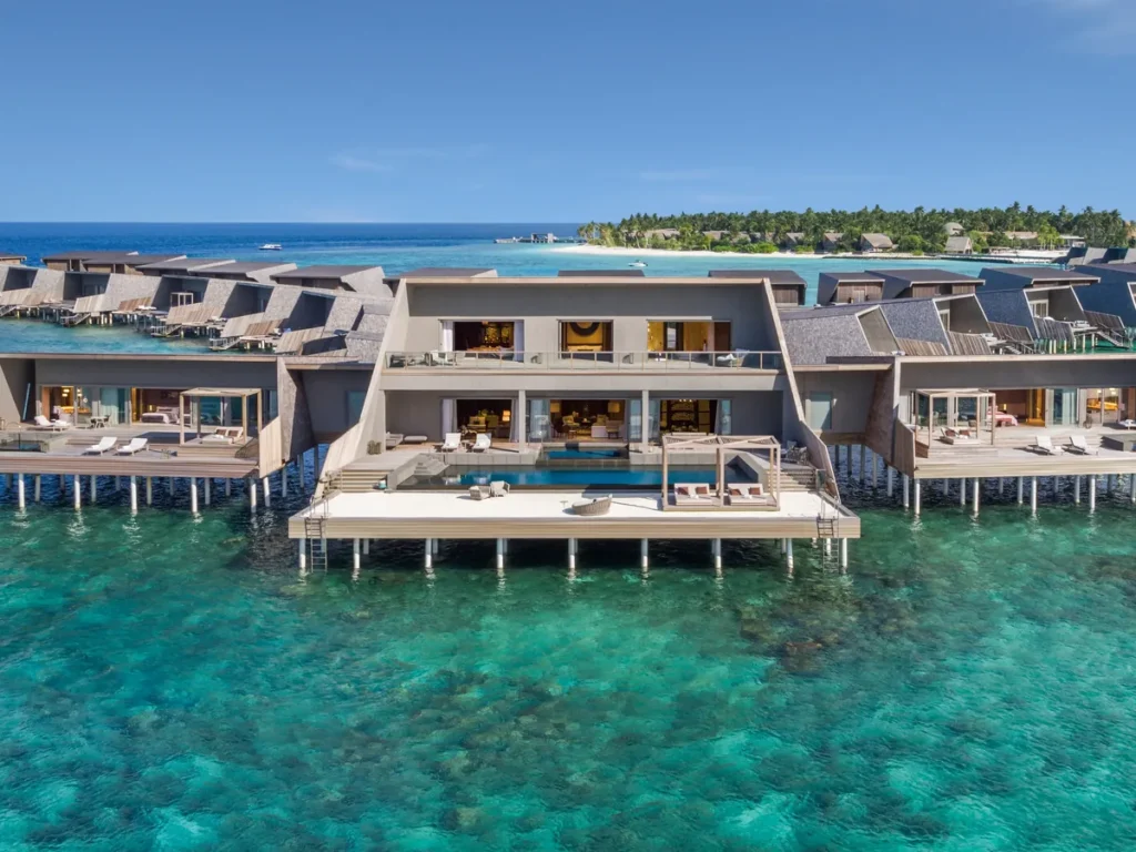 Exterior view of St. Regis Maldives Overwater Villas